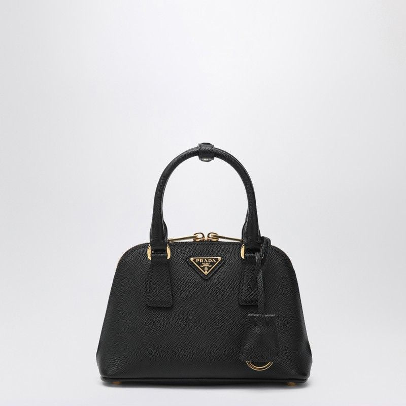 PRADA Saffiano Leather Handbag with Top Handles and Shoulder Strap