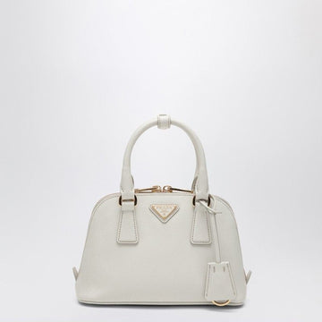 PRADA Saffiano Leather Handbag with Double Zip and Removable Strap