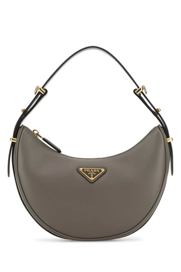 PRADA Mini Leather Handbag with Golden Metal Finishing