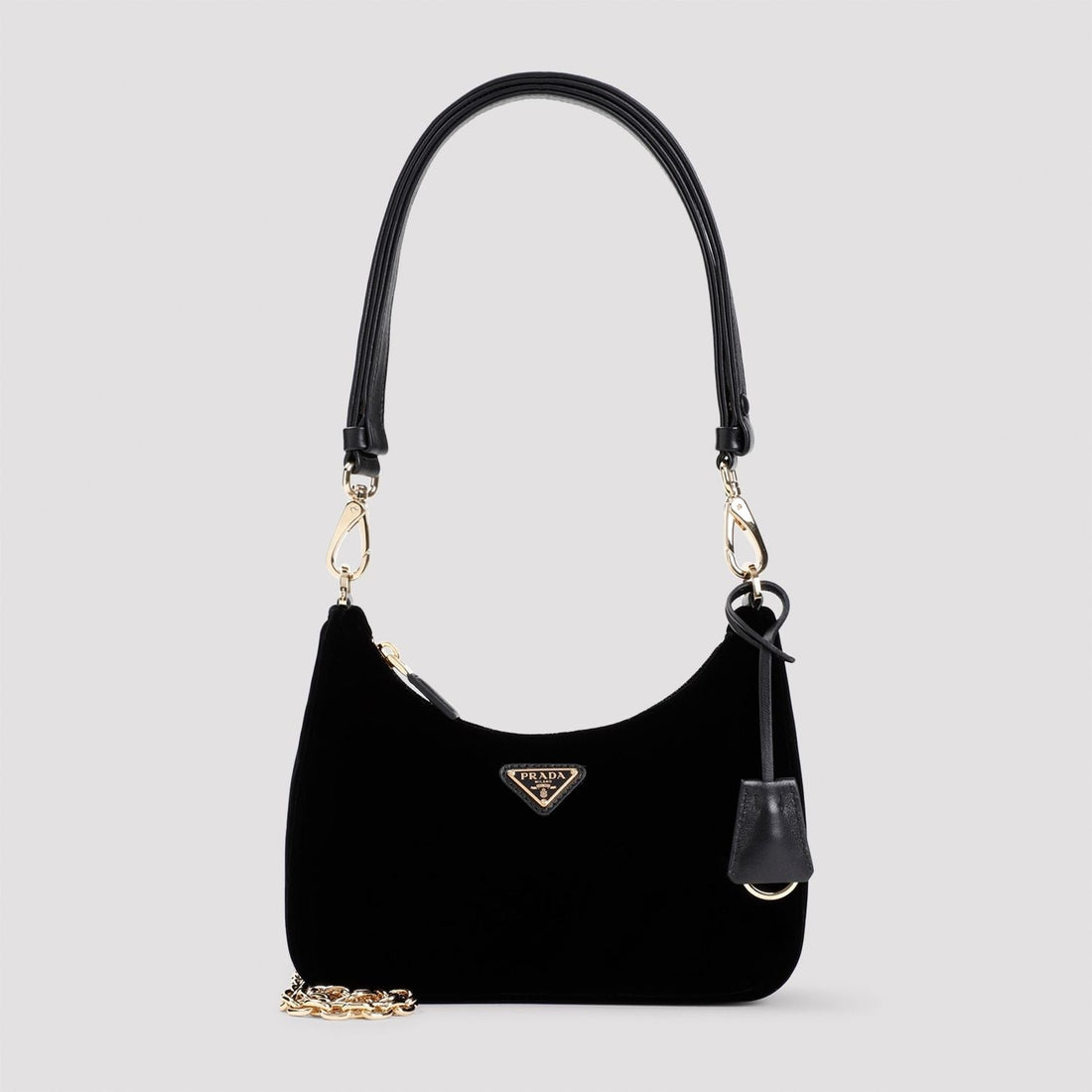 PRADA Mini Velvet Re-Edition Shoulder Handbag