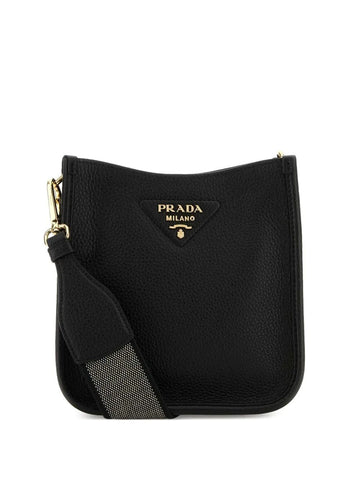 PRADA Pebbled Calfskin Mini Crossbody Handbag