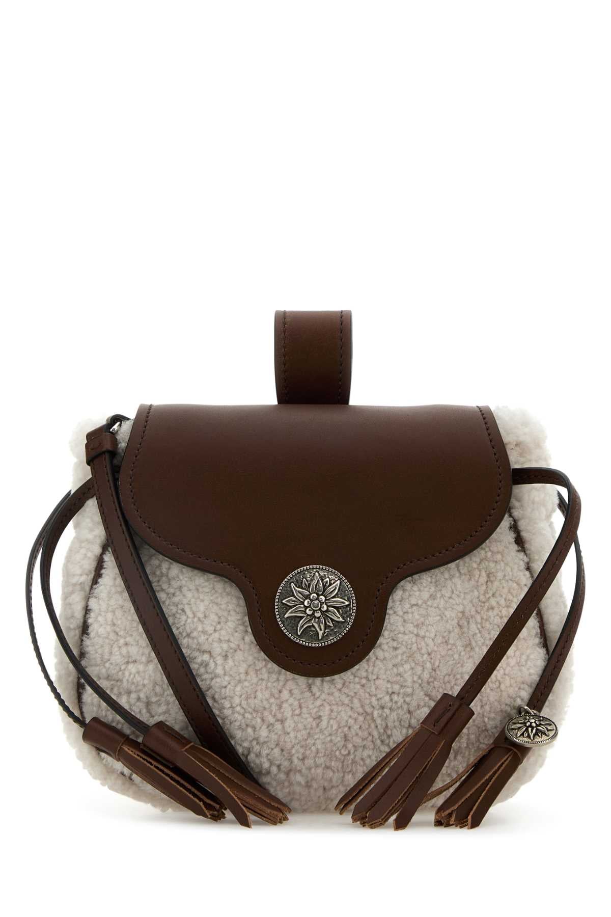 PRADA Mini Shearling Crossbody Handbag