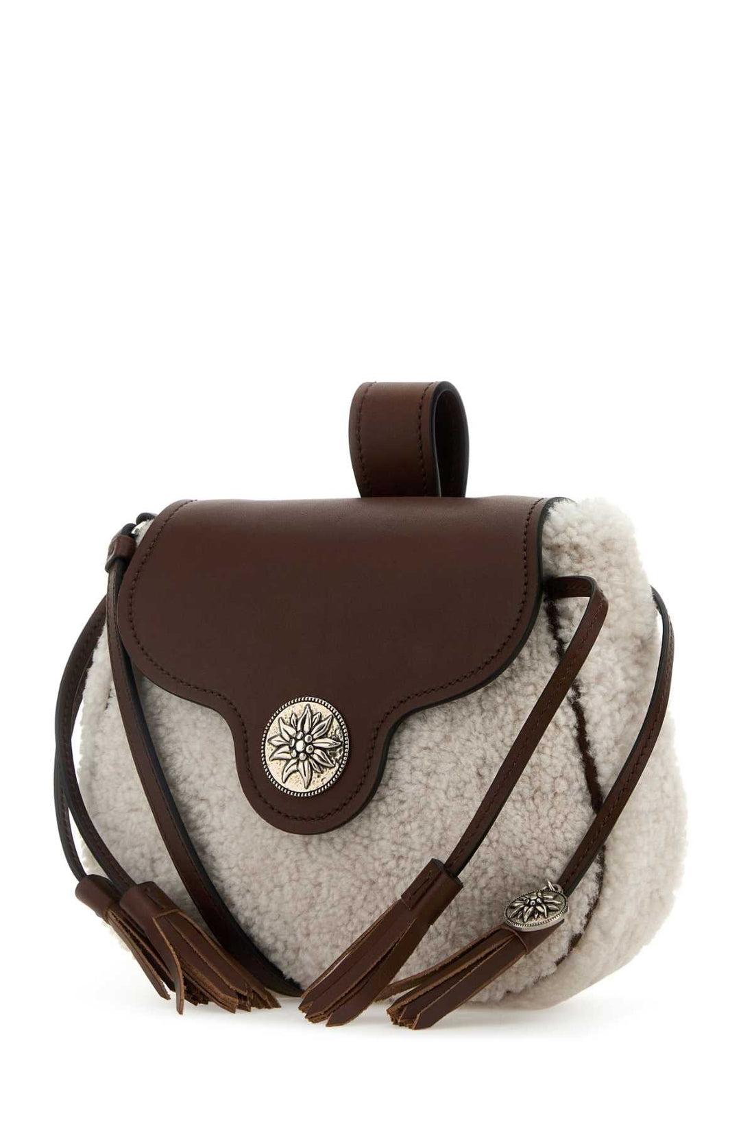 PRADA Mini Shearling Crossbody Handbag