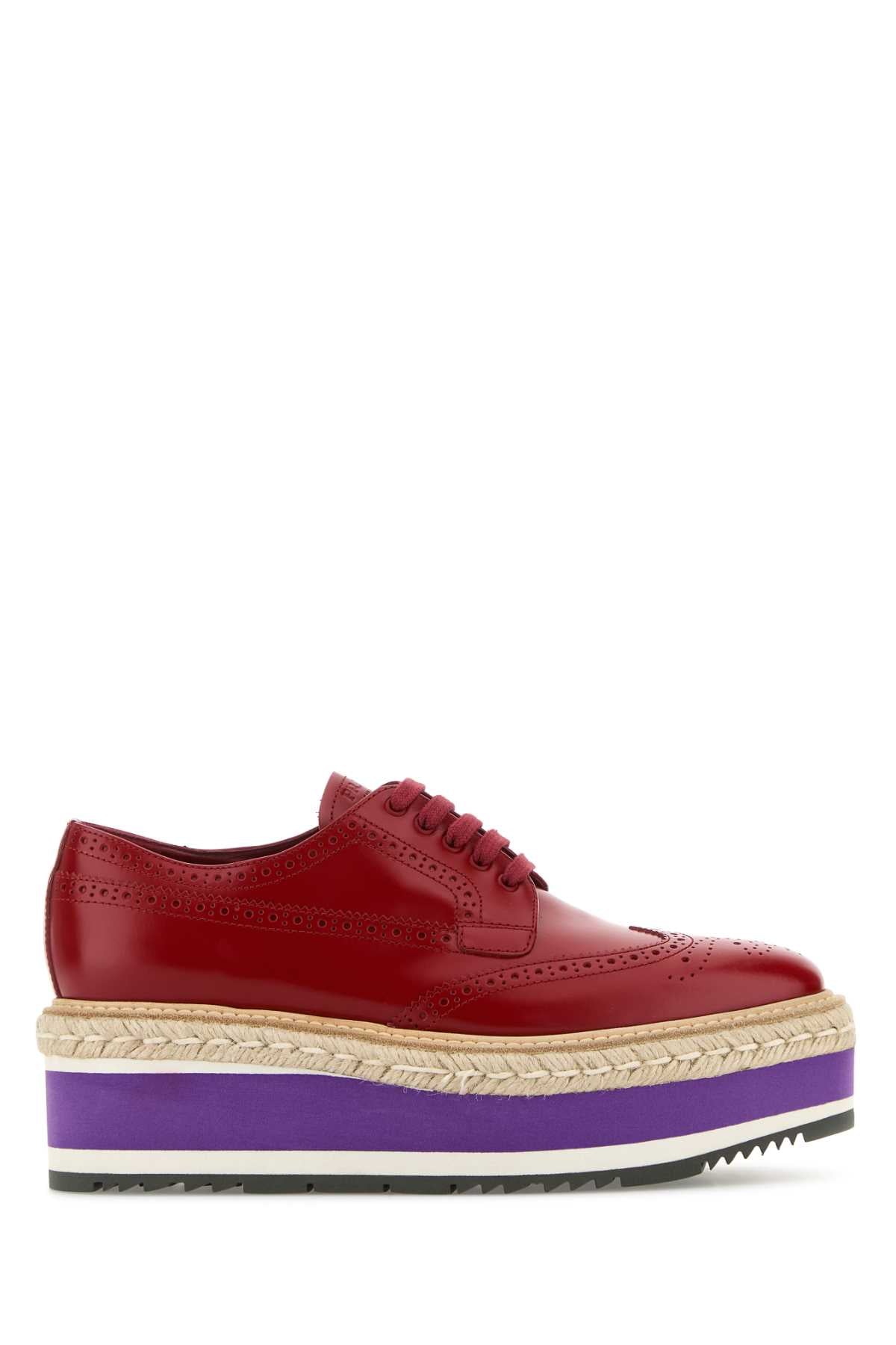 PRADA Lace-Up Leather Sneakers for Women