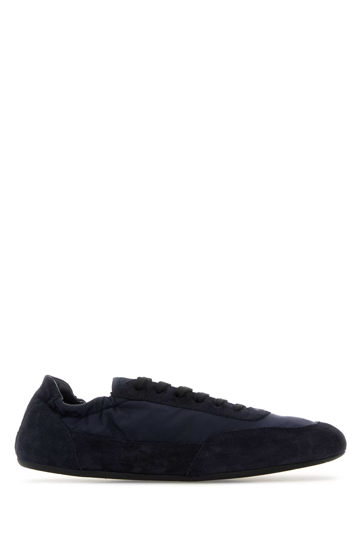 PRADA Re-Nylon and Suede Collapse Sneaker