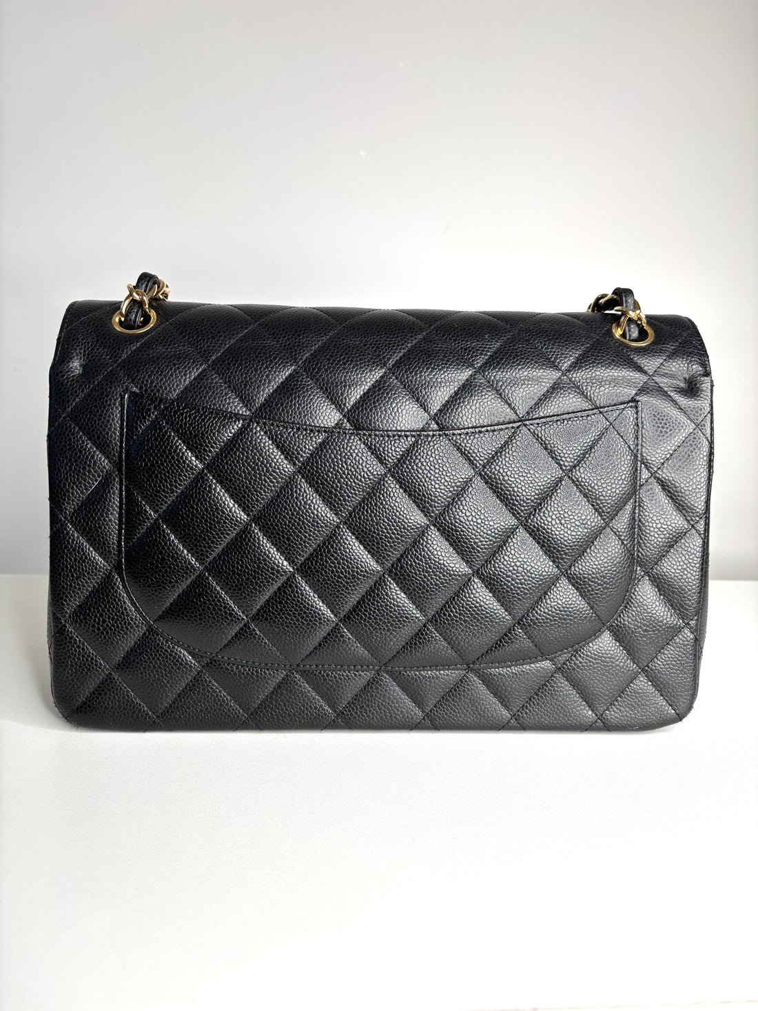 Chanel Jumbo Black Caviar Classic Double Flap Gold Hardware Shoulder Bag 2021 - Preloved