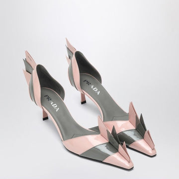 PRADA Architectural Design Patent Leather Pumps for Women