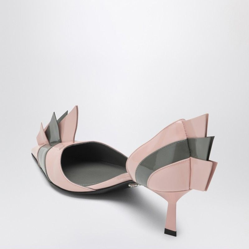 PRADA Architectural Design Patent Leather Pumps for Women