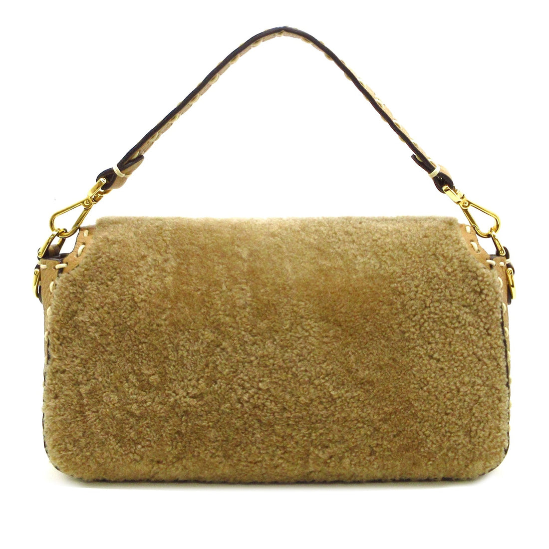 FENDI Shearling Selleria Baguette