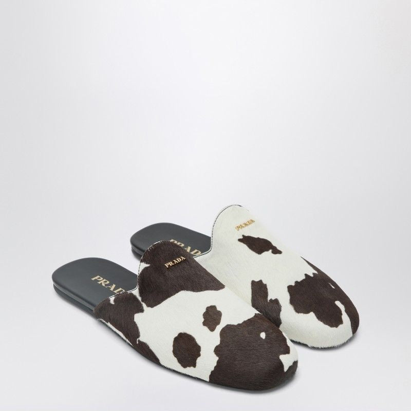 PRADA Fashionable Flat Sandals with Animal Print Design