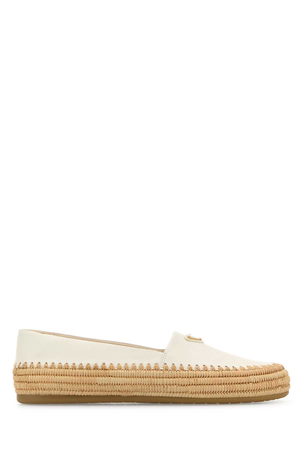 PRADA Leather Espadrilles for Women - SS25 Season