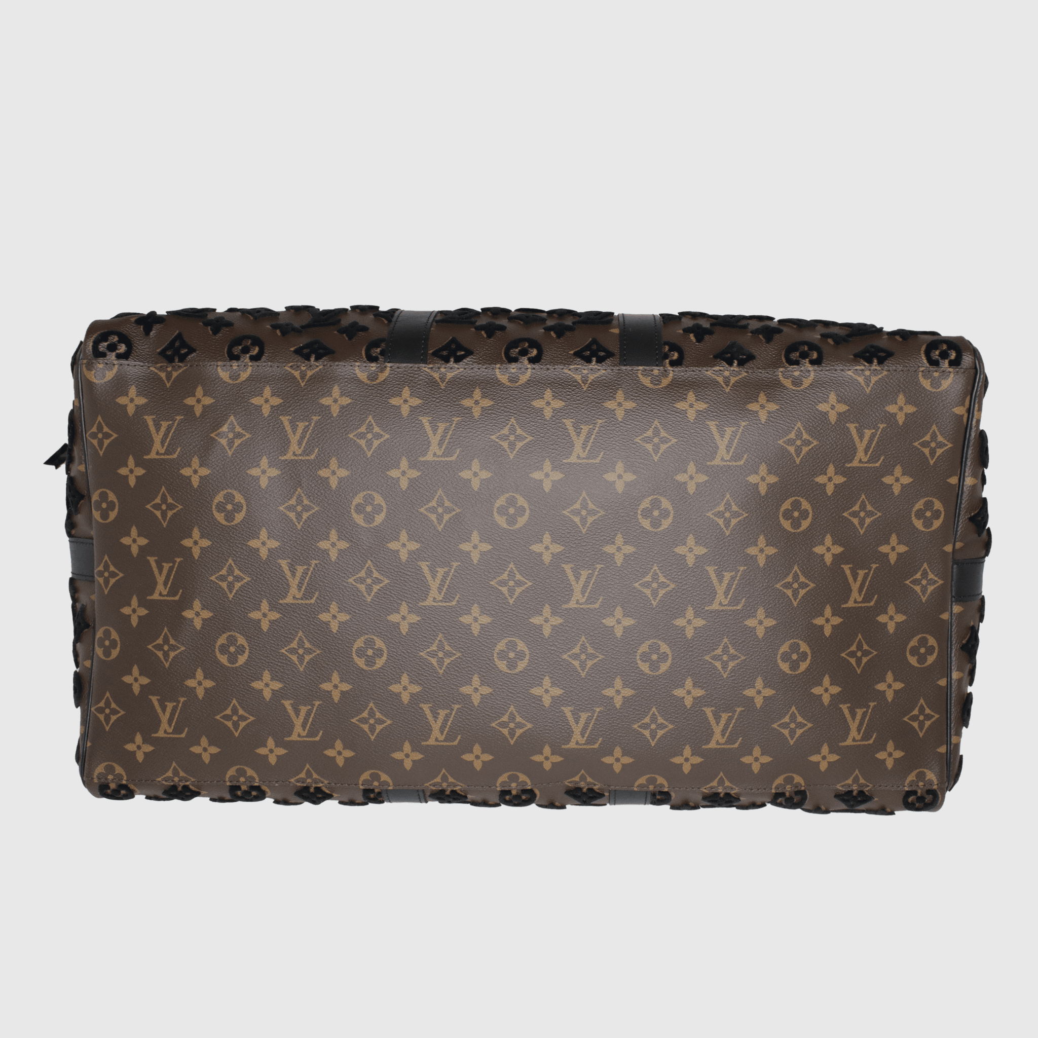 Brown/Black Monogram Tuffetage Limited Edition Keepall 50 Triangle Bandouliere