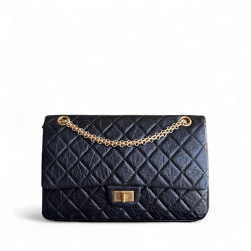 Chanel 2.55 Reissue 226 - Quilted Aged Calfskin Black Gold Hardware Series 16