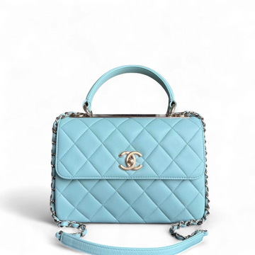 Chanel Trendy CC Small - Quilted Lambskin Light Blue Gold Hardware