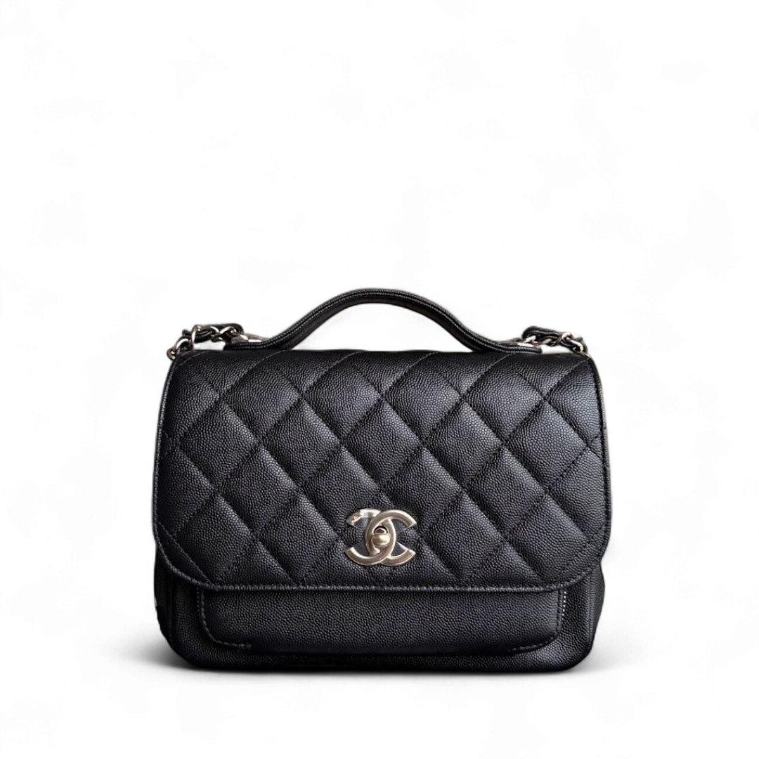 Chanel Business Affinity Medium - Caviar Quilted Grained Clafskin Black Gold Hardware