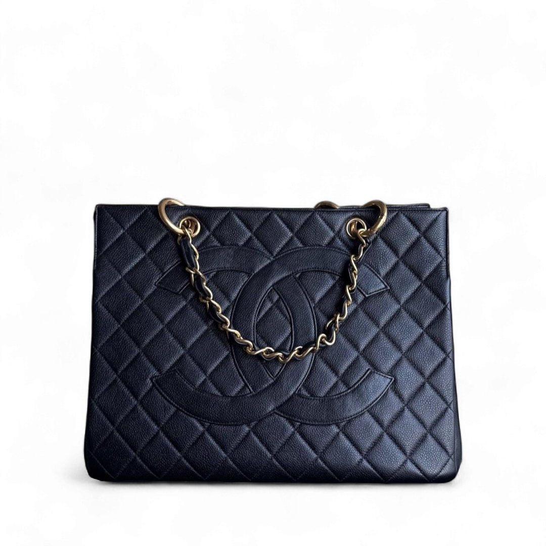 Chanel Timeless Tote - Caviar Quilted Grained Calfskin Black Gold Hardware Series 4
