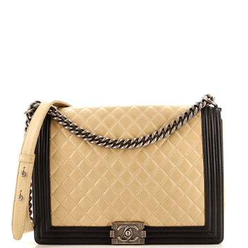 CHANEL Boy Flap Bag Quilted Lambskin Large