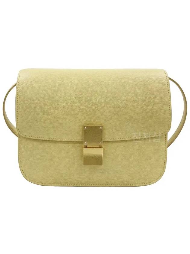 CELINE Medium Calfskin Cross Bag Yellow