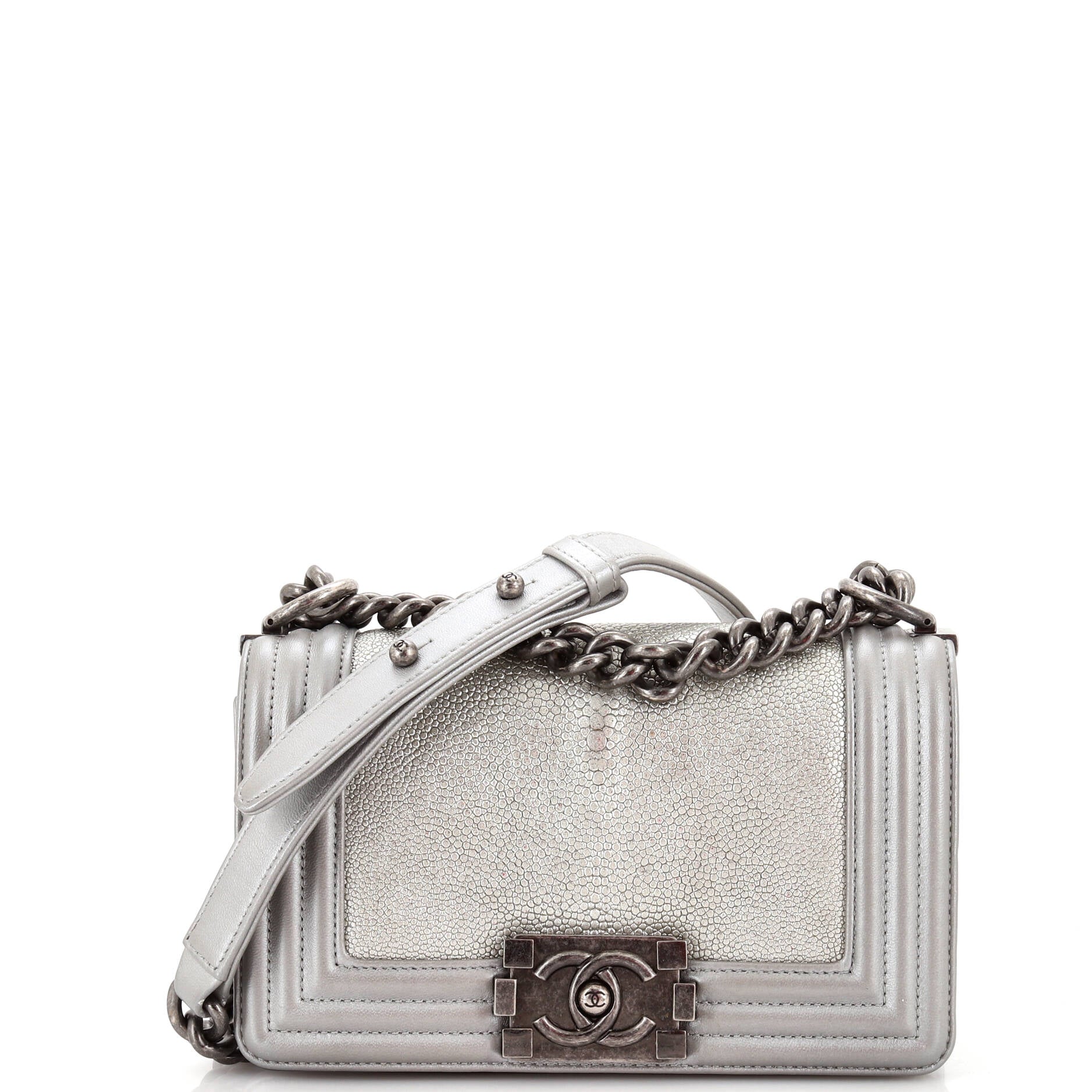 CHANEL Boy Flap Bag Stingray Small
