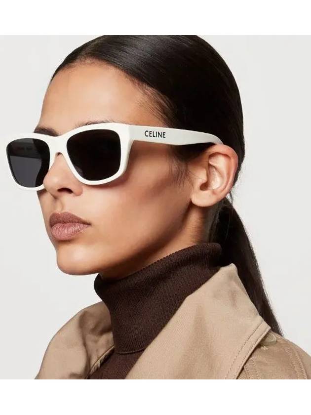 CELINE Eyewear Logo Sunglasses White
