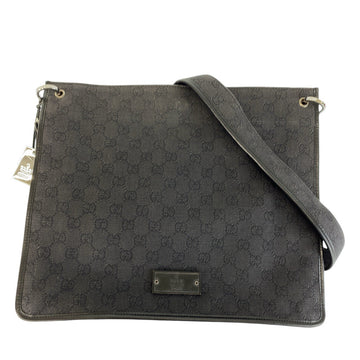 Gucci Black GG Canvas Shoulder Bag