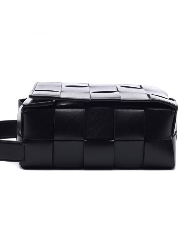 Bottega Veneta Cassette Travel Calfskin Pouch Bag Black