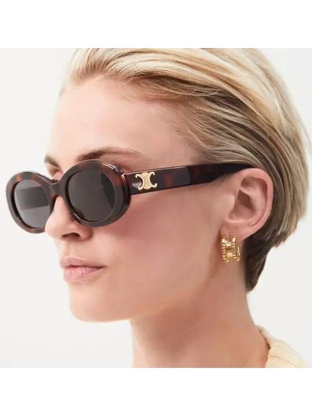 CELINE Eyewear Triomphe Logo Temple Sunglasses Havana
