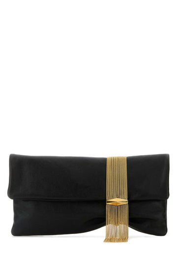 Jimmy Choo Women Black Leather Zendra Clutch