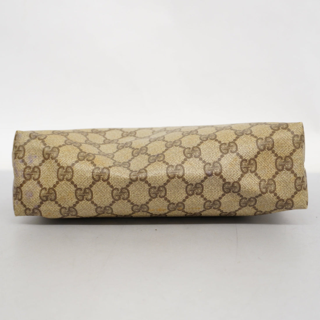 GUCCI  156 01 045 Women's GG Supreme Clutch Bag Beige