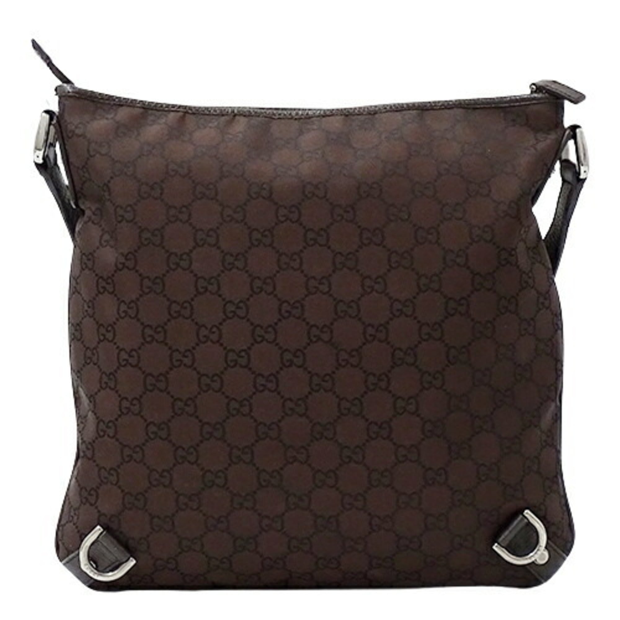 GUCCI Bag Women's Shoulder Abbey GG Nylon Brown 268642 Crossbody