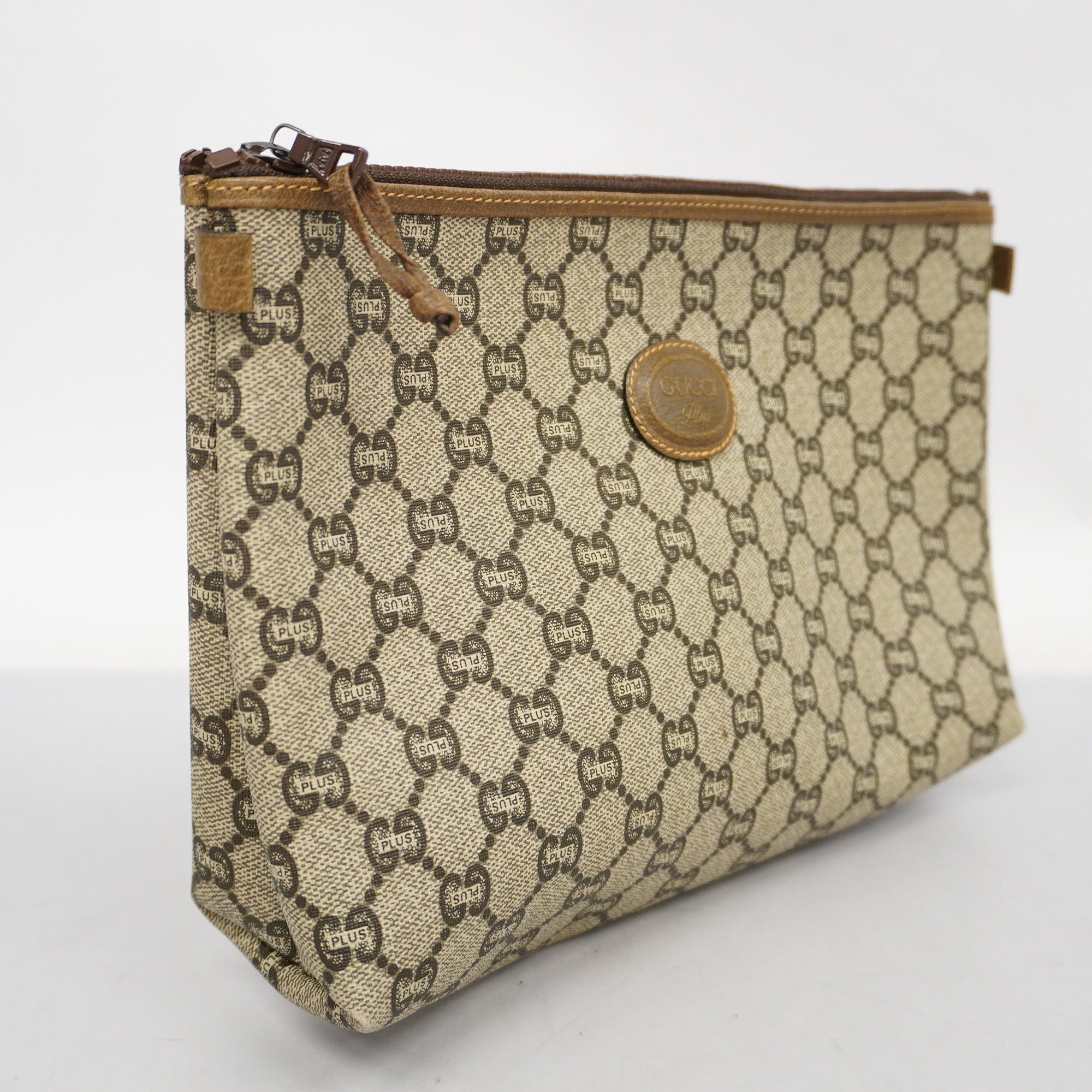 GUCCI  Clutch Bag Women's GG Plus Clutch Bag Beige