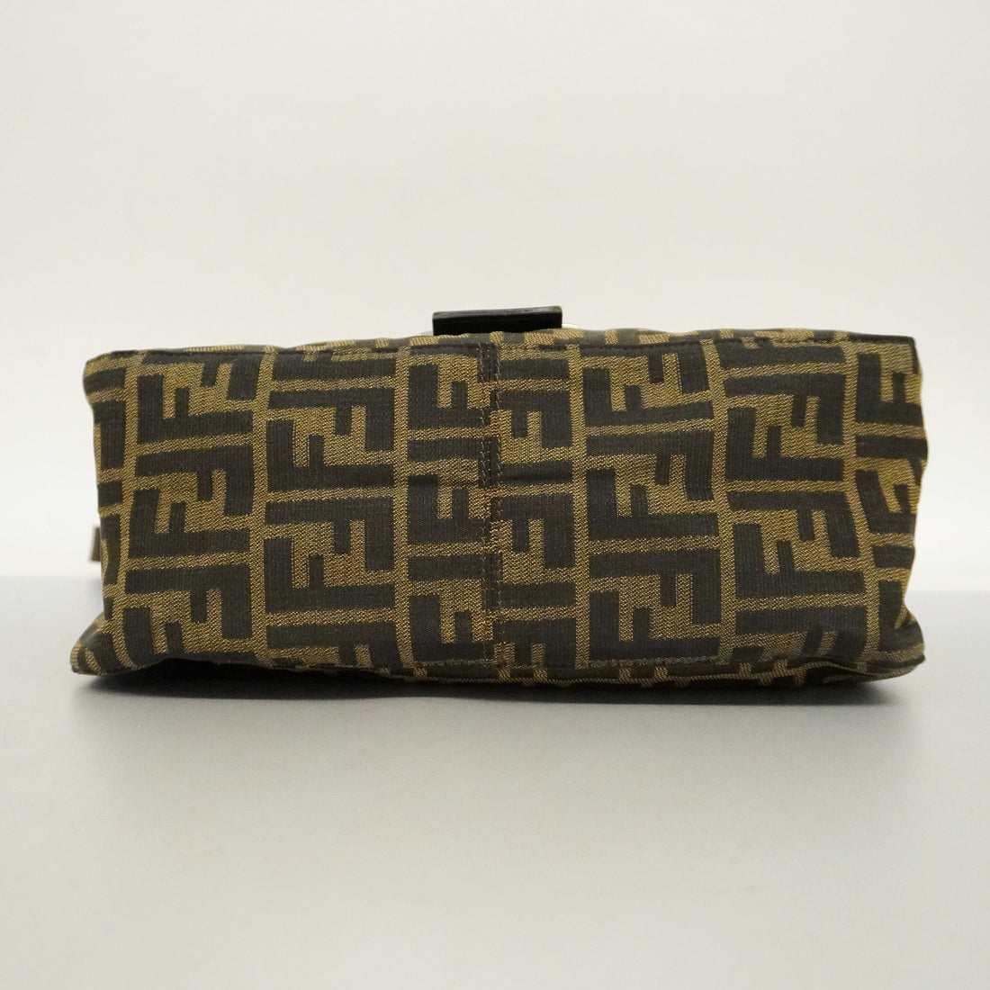 FENDIAuth  Zucca Handbag Women's Nylon Canvas Handbag Brown