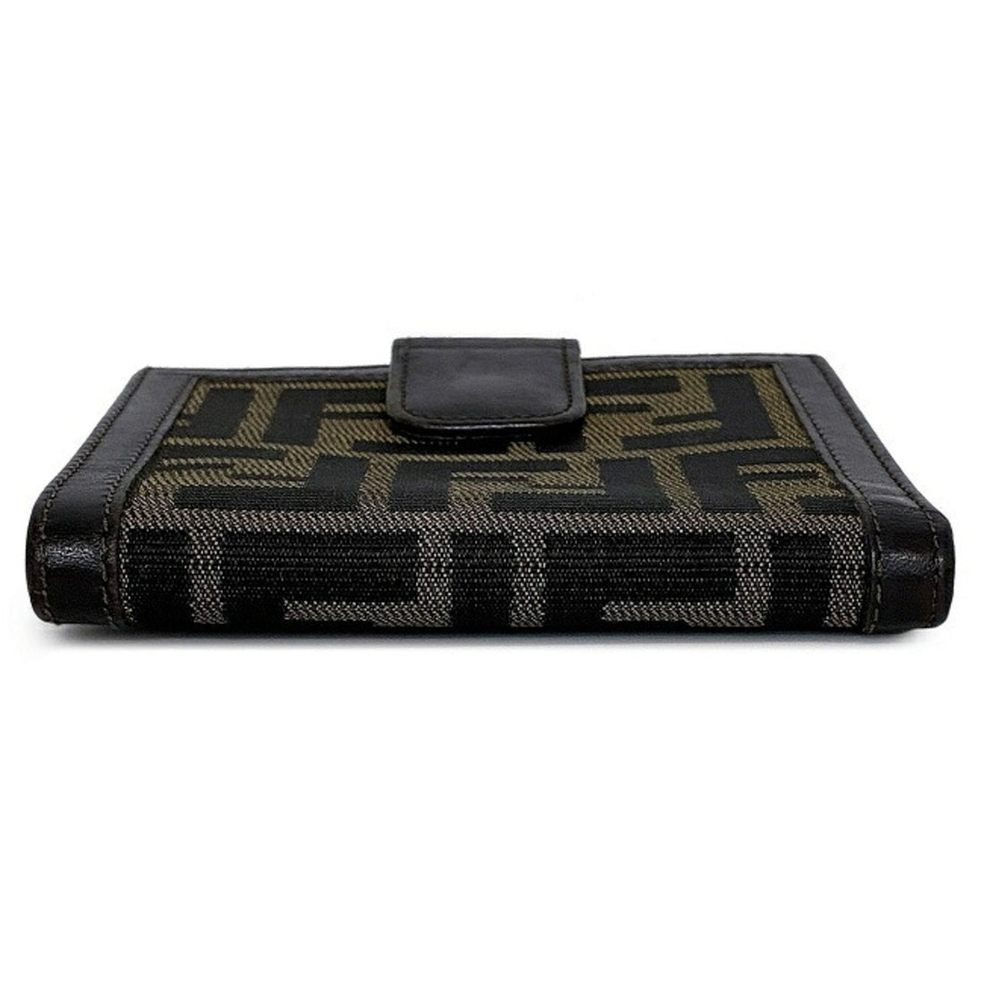 Fendi Zucca F-14349 Women's Leather,Canvas Wallet (bi-fold) Brown,Khaki