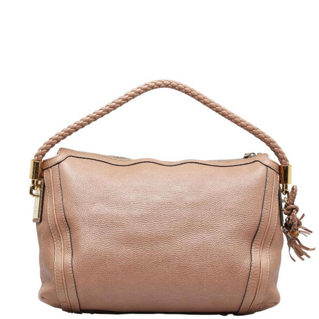 GUCCI Bamboo Bella Handbag One Shoulder Bag 269949 Pink Beige Leather Women's