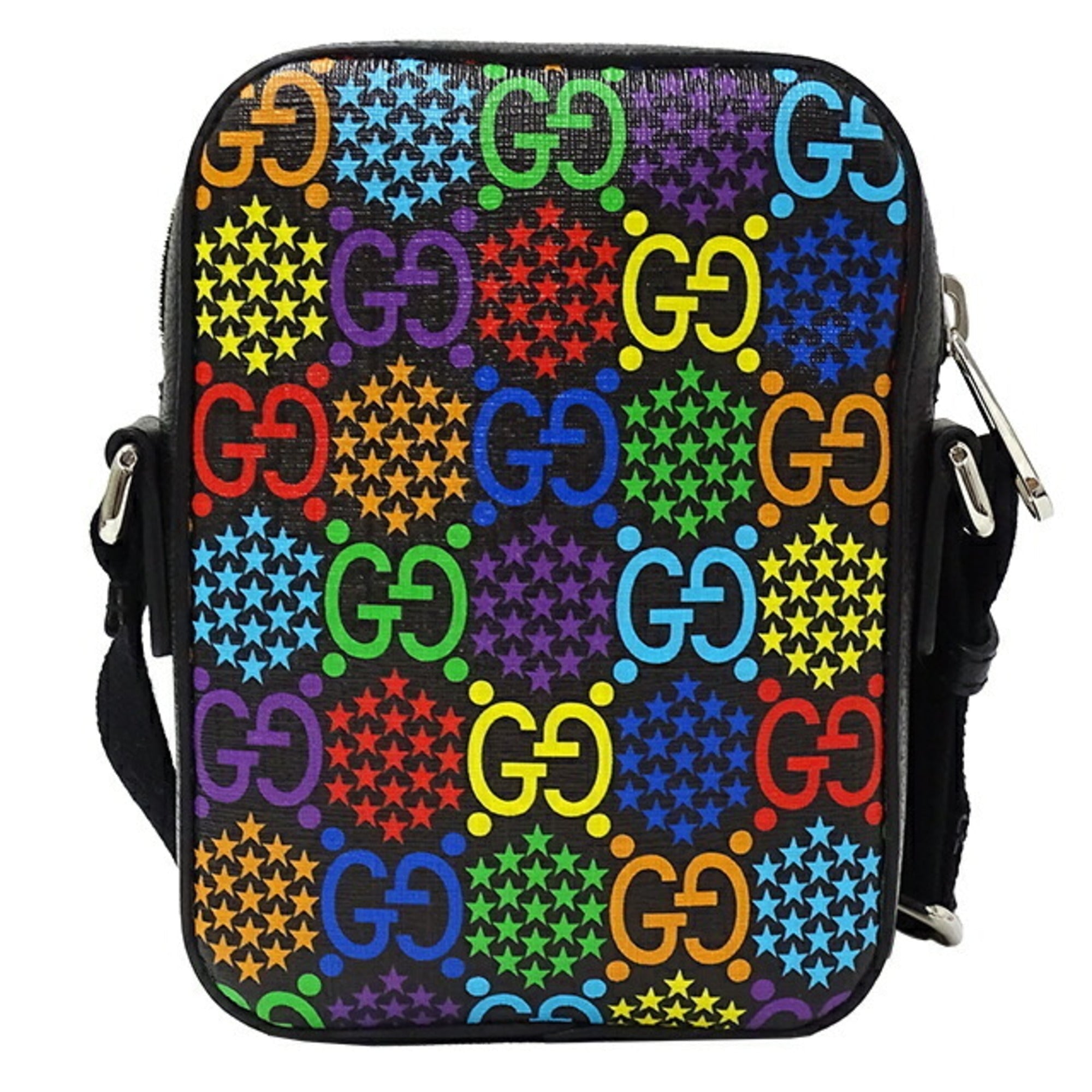 GUCCI bag ladies men's psychedelic shoulder black multicolor 598103
