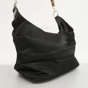 GUCCI  Bamboo Shoulder Bag 000 1998 0531 Women's Nylon Shoulder Bag Black