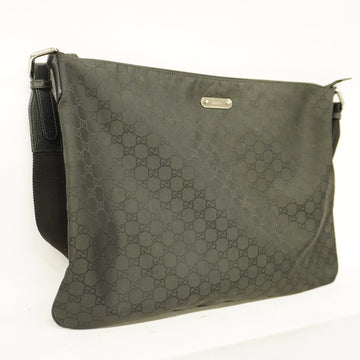 GUCCI  Shoulder Bag GG Nylon 190628 Women's Nylon,Leather Shoulder Bag Black