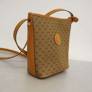 GUCCI  Micro GG 007 89 1095 Women's Shoulder Bag Beige