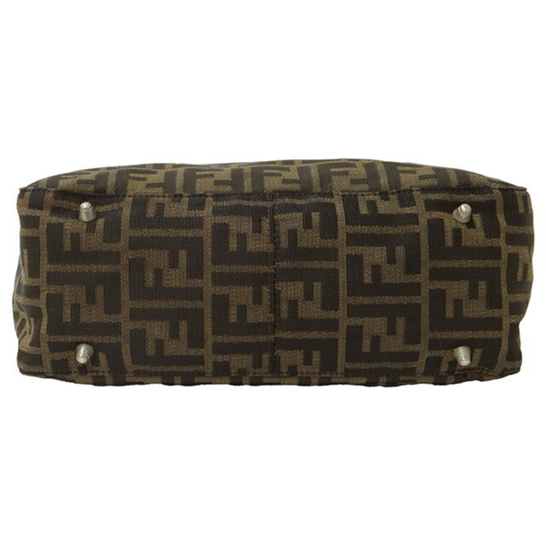 FENDI Bag Women's Zucca Handbag Canvas Khaki Brown 26329