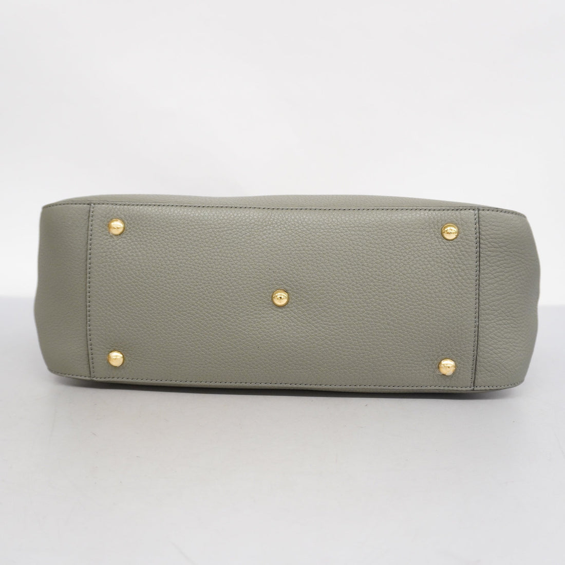 FENDIAuth  Selleria 2way Bag Peekaboo Women's Leather Handbag,Shoulder Bag Gray