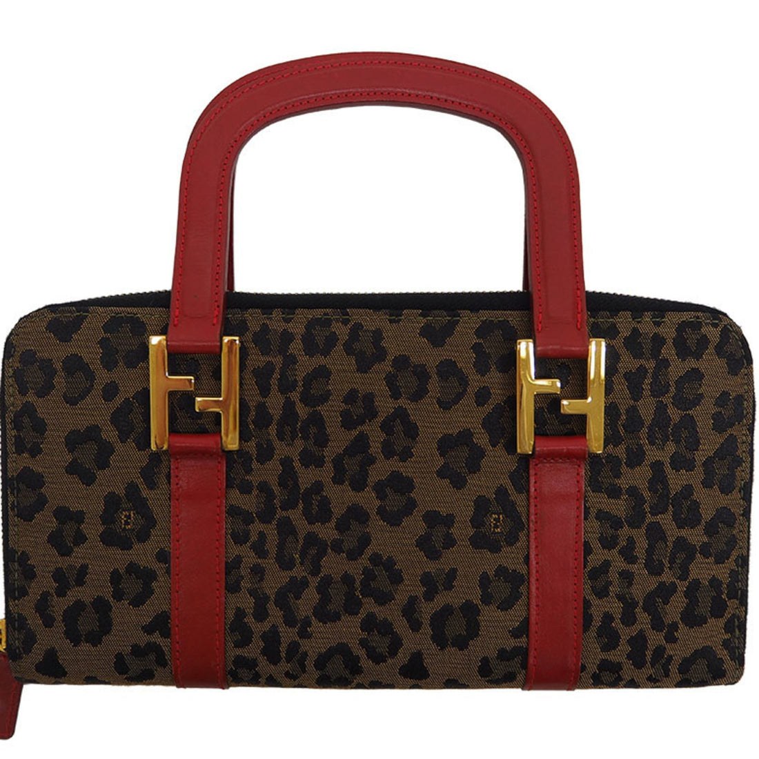 Fendi Leopard Travel Bag Brown