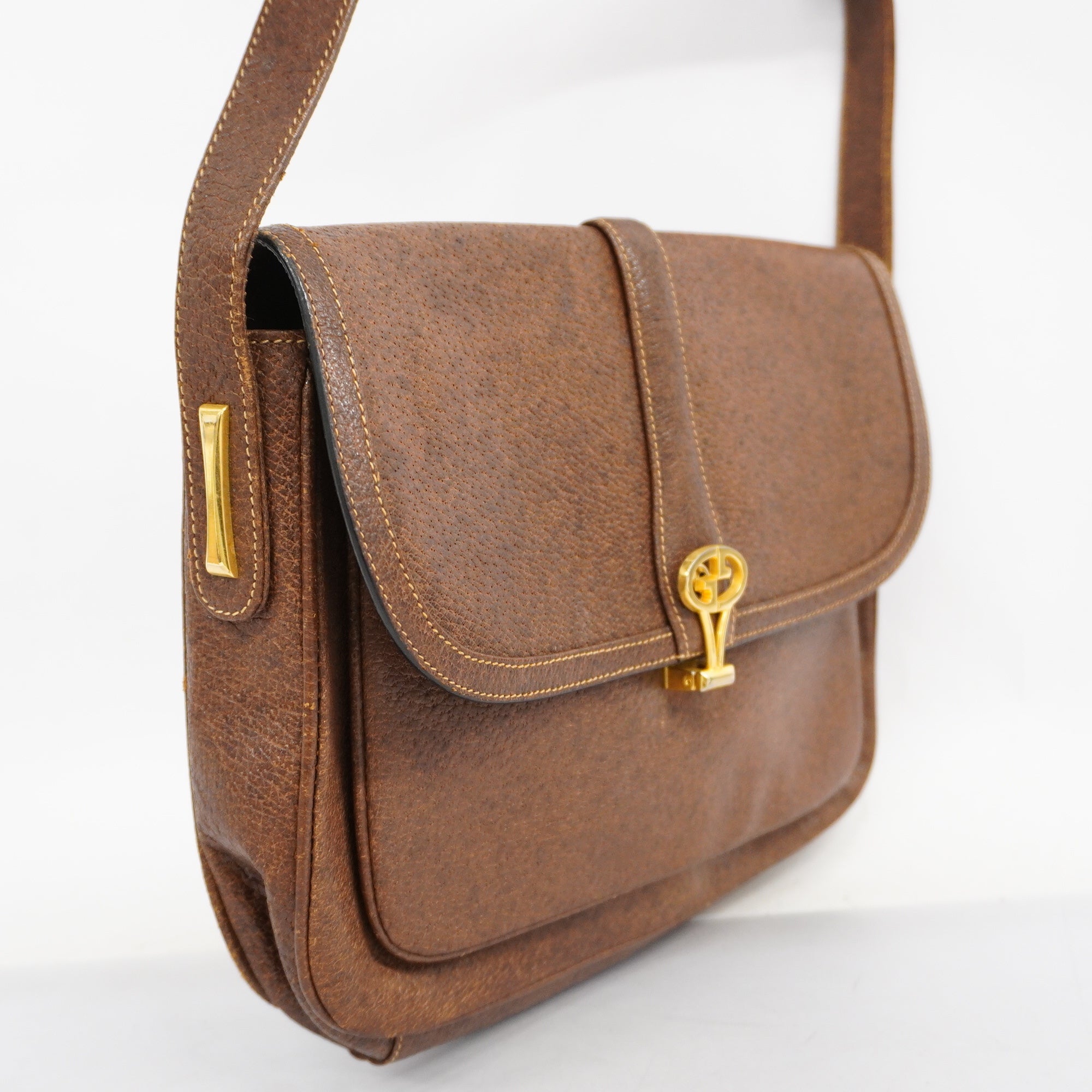 GUCCI  Shoulder Bag Women's Leather Shoulder Bag Brown