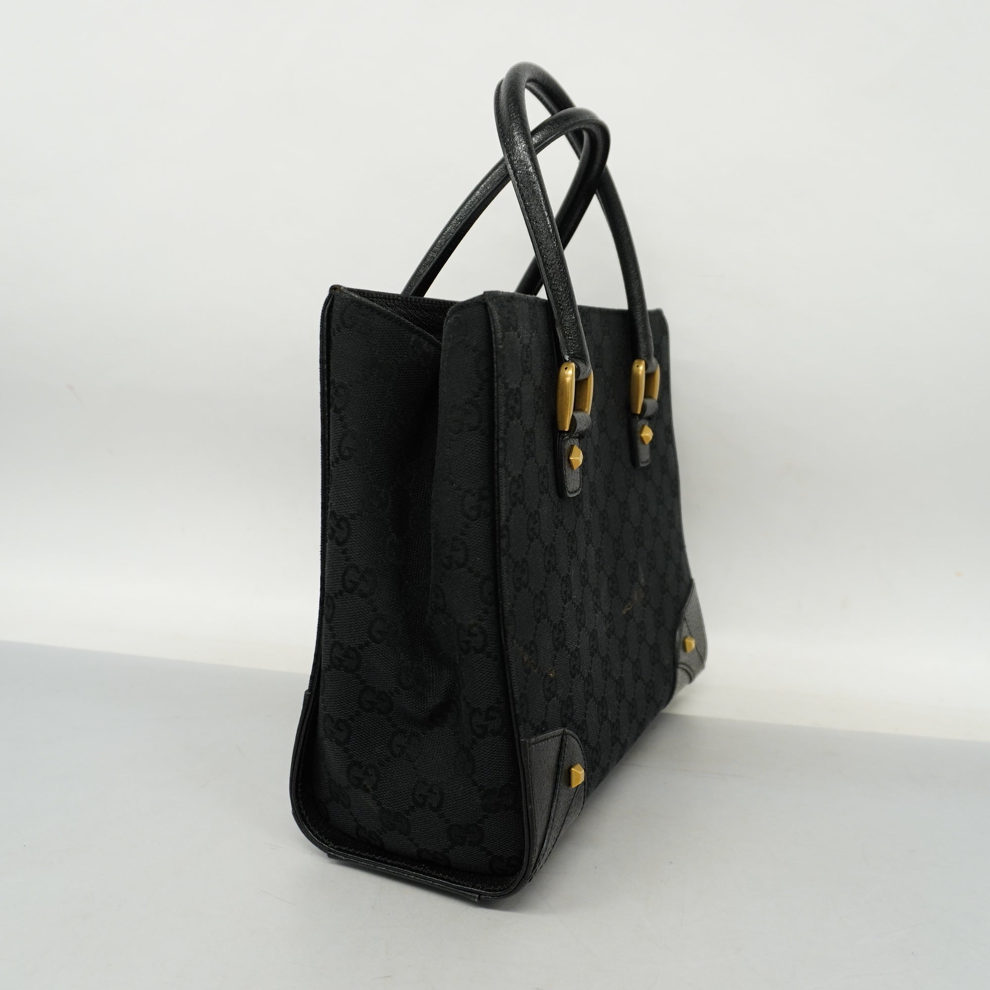 GUCCI  GG Canvas Handbag 120895 Women's Black