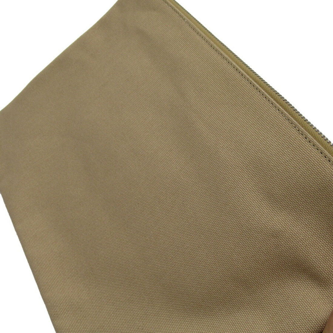 Fendi clutch bag beige black canvas leather 7N0111-AFBD