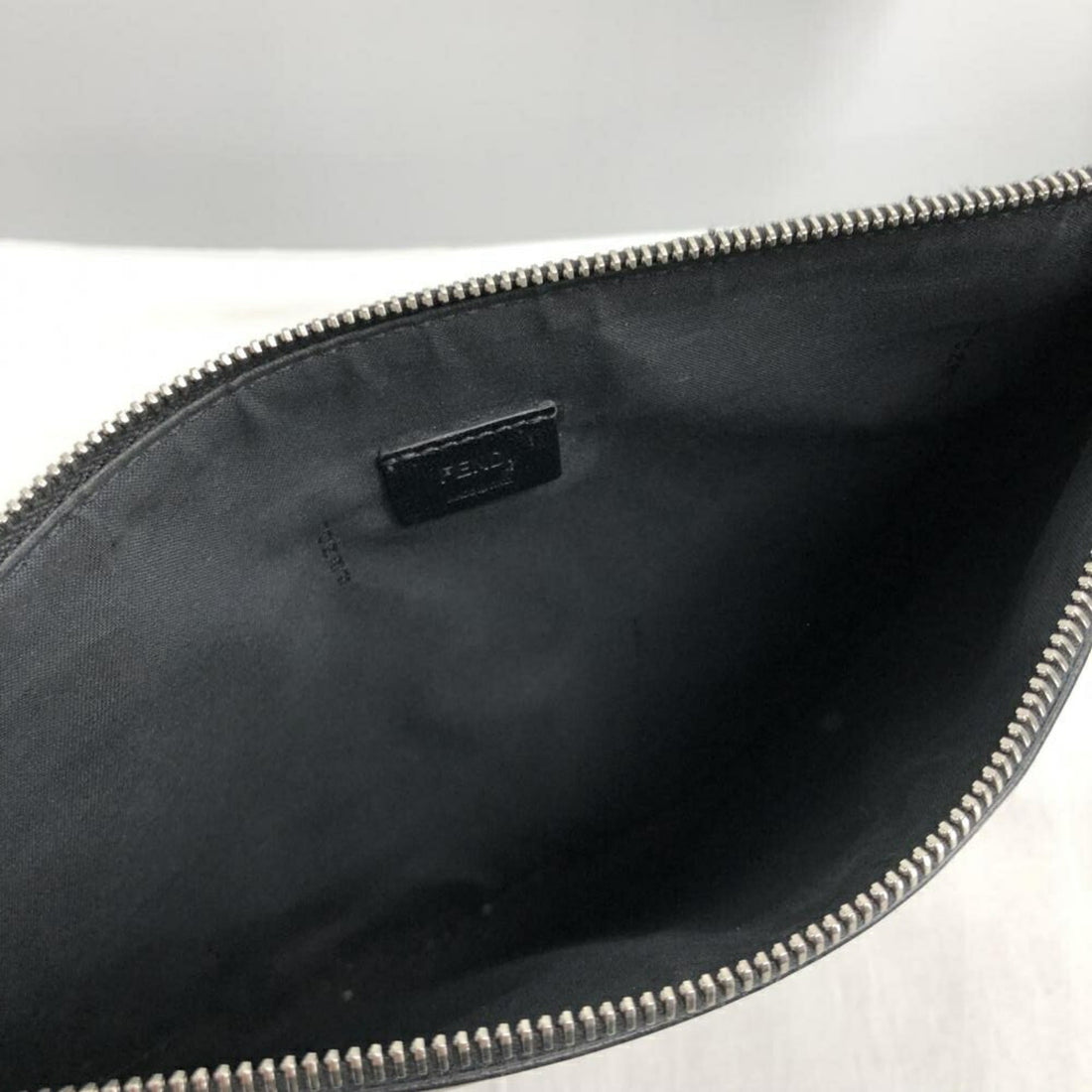 FENDI Leather Monster Clutch Bag 7N0078-SQP Black