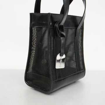 GUCCI  Patent Leather 002 1705 0405 Women's Mesh,Leather Handbag Black