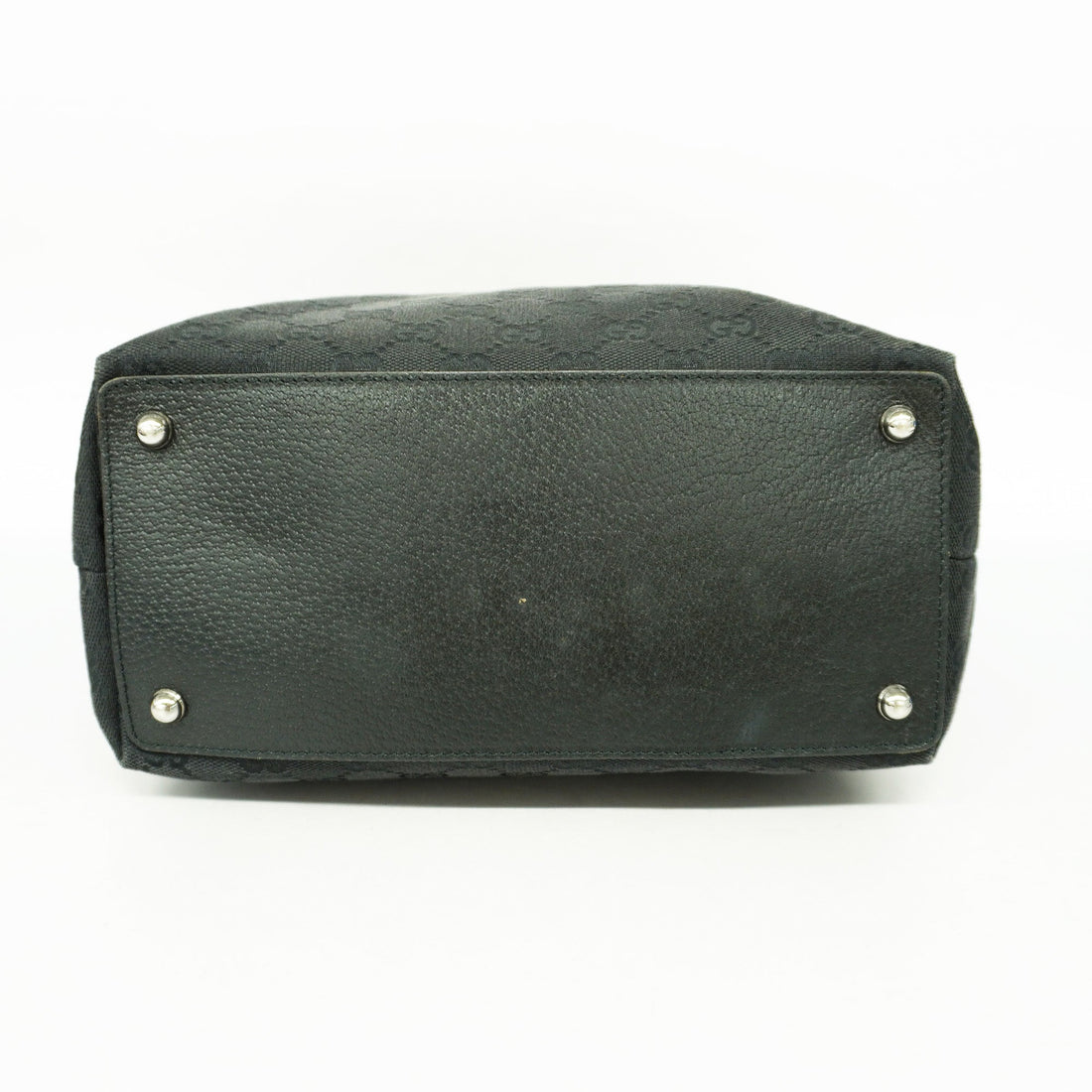 GUCCI  GG Canvas120836 Women's Leather Handbag,Tote Bag Black