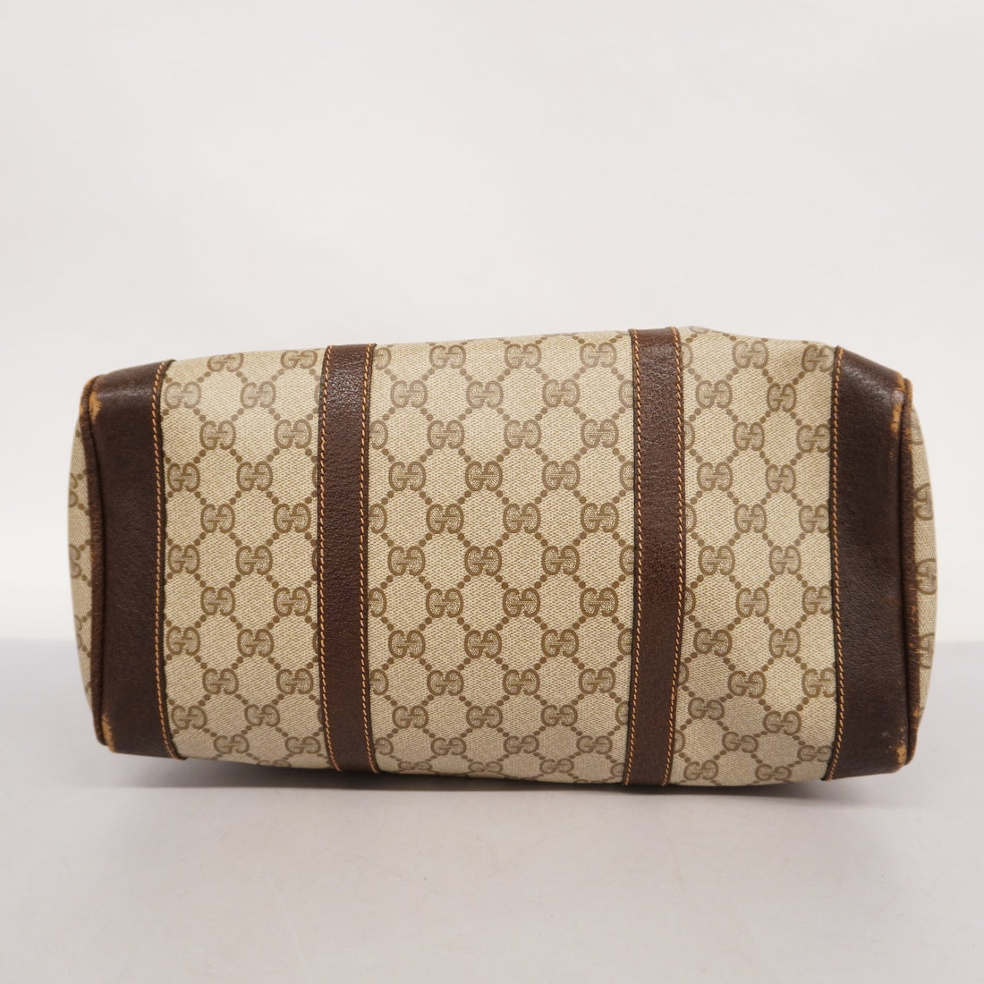 GUCCI  GG Supreme GG Supreme 98 002 468 Women's PVC,Leather Handbag Beige