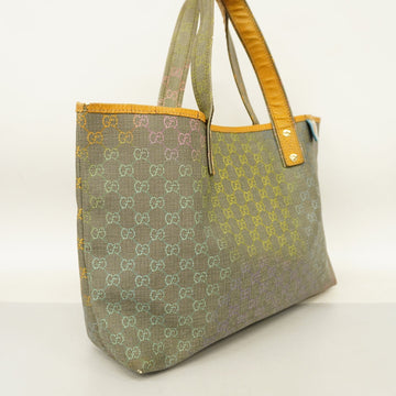 GUCCI  211134 Women's GG Supreme,Leather Tote Bag Beige,Black,Multi-color