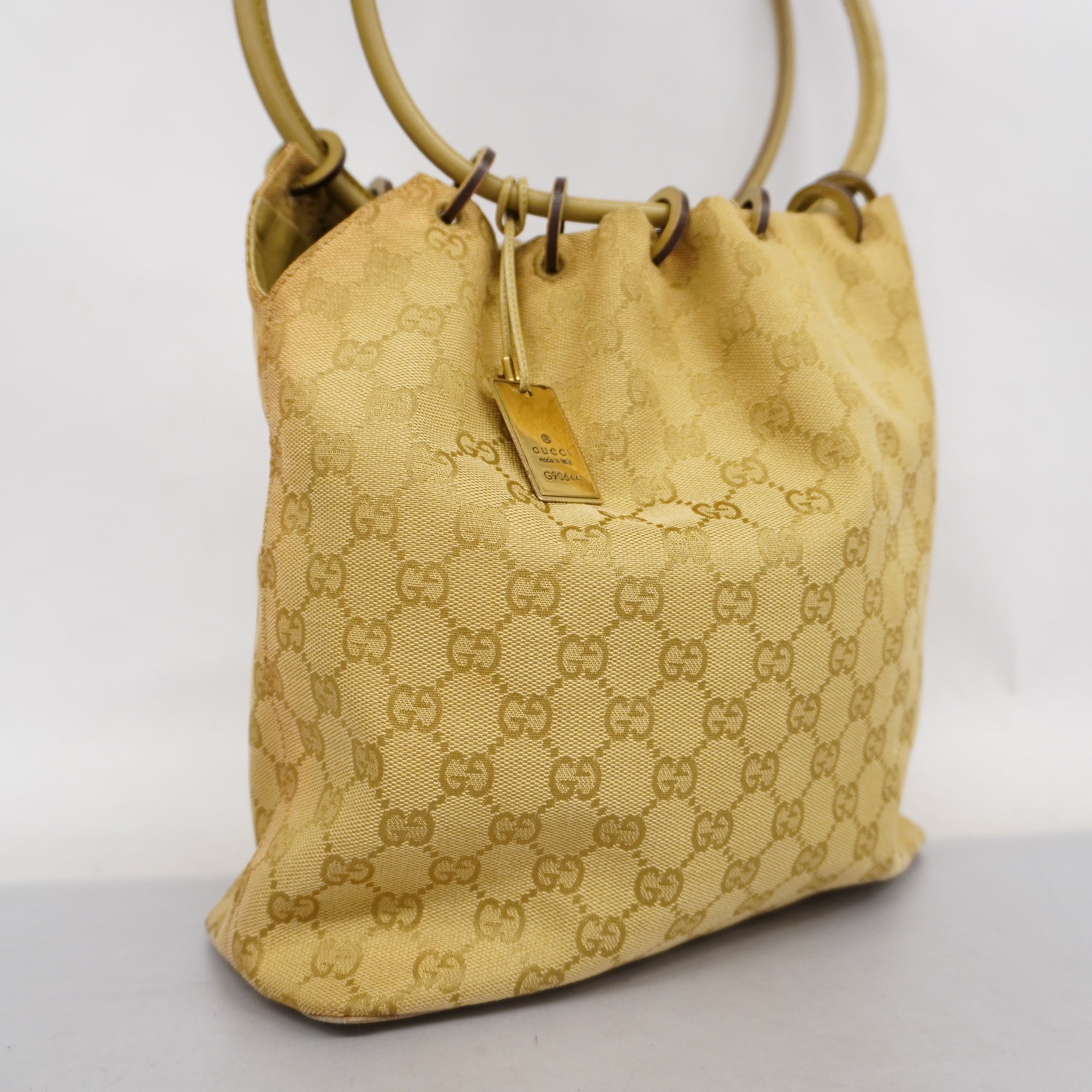 GUCCI  90644 Women's GG Canvas Shoulder Bag Beige